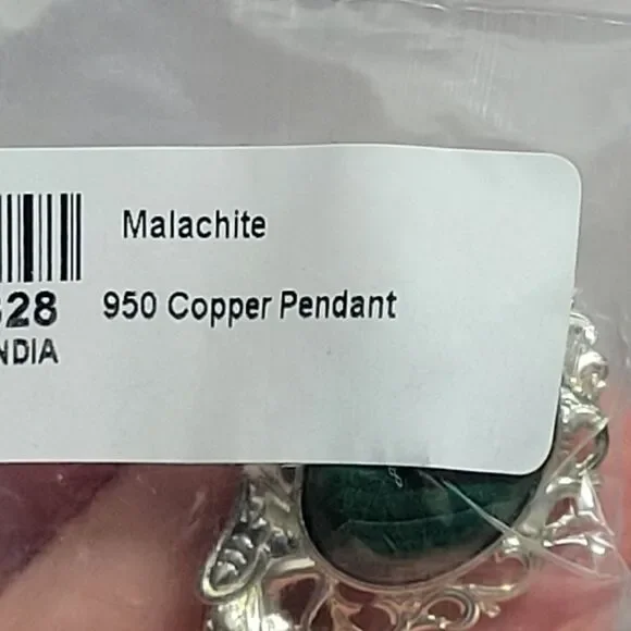 African Malachite Solitare Pendant